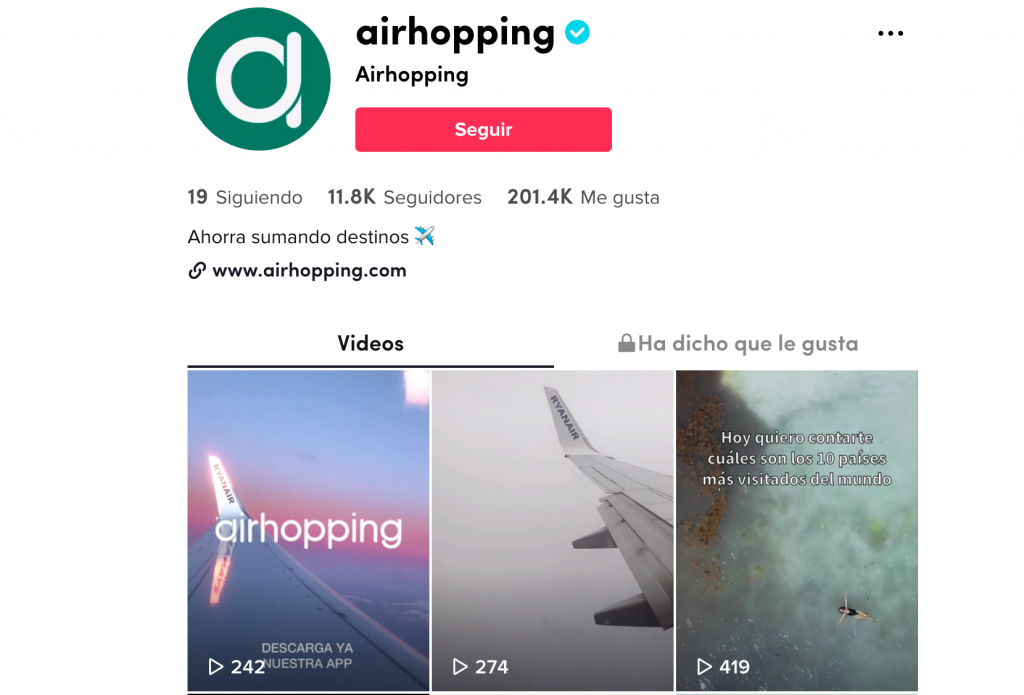 Promoción turística en TikTok