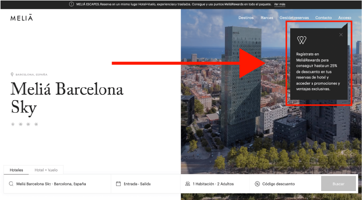 Lead magnet Melia Hotel Barcelona 01